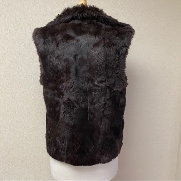 Adrienne Landau Rabbit Fur Vest in Brown Size S - Picture 6 of 9